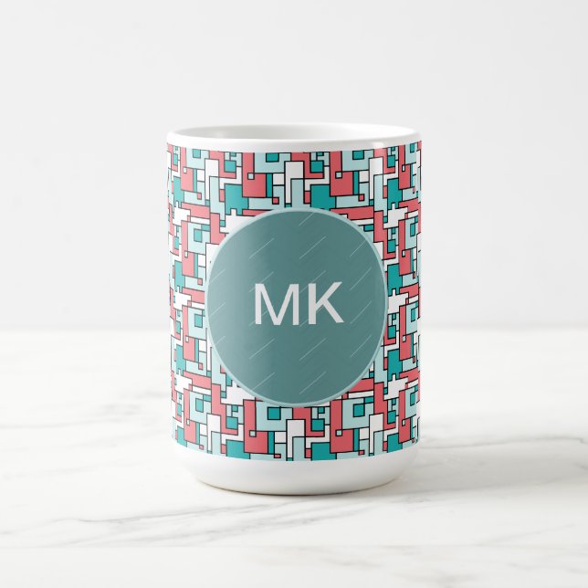 Retro Brick Pattern Coffee Mug (Center)