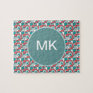 Retro Brick Pattern Jigsaw Puzzle