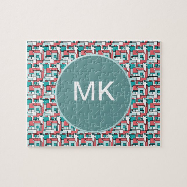 Retro Brick Pattern Jigsaw Puzzle (Horizontal)