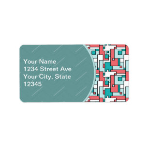 Retro Brick Pattern Label