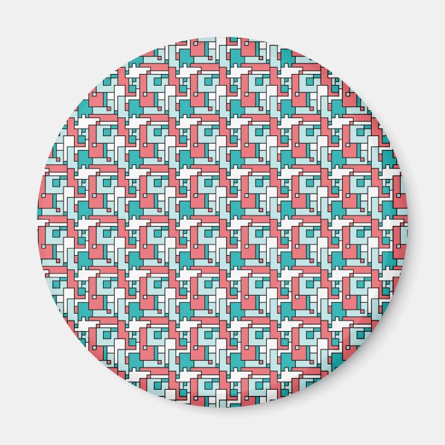 Retro Brick Pattern Magnet (Front)