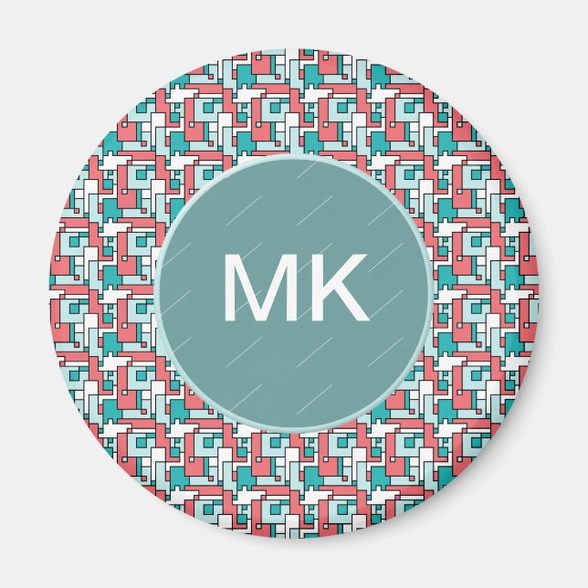 Retro Brick Pattern Magnet (Front)