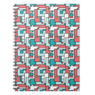 Retro Brick Pattern Notebook