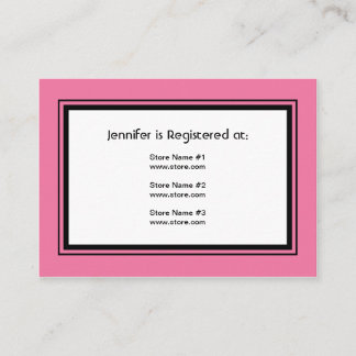 Retro Bridal Shower Registry Card