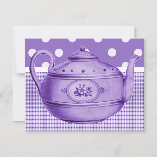 Retro Bridal Tea Invitation (Front)