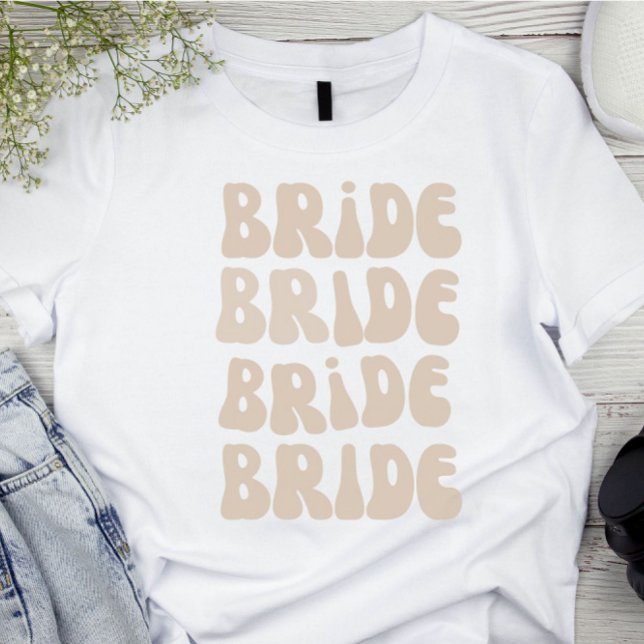 Retro Bride Bachelorette Party Vintage T-Shirt (Modern Retro Bride Bachelorette Party Vintage tshirt for the perfect bridal shower)