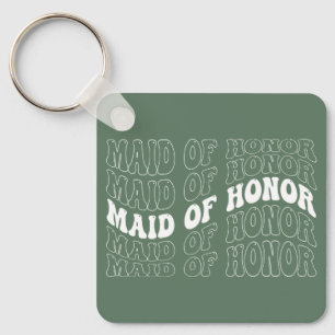 Retro Bride Bridesmaid Key Ring