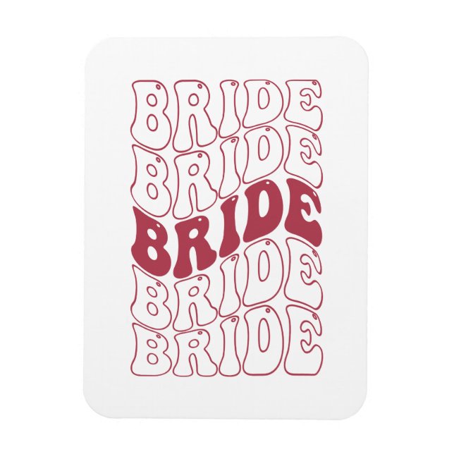  Retro Bride Bridesmaid Magnet (Vertical)