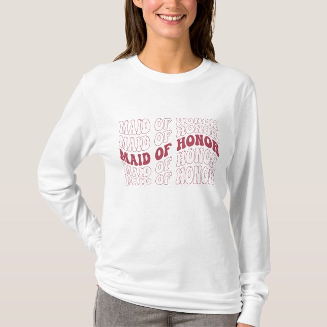  Retro Bride Bridesmaid T-Shirt (Front)