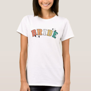 Retro BRIDE Wedding Party Shirt for Bride-to-Be