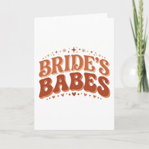 Retro Bride's Babes Terracotta Bachelorette Card