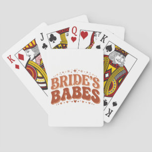 Retro Bride's Babes Terracotta Bachelorette Playing Cards