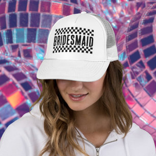 Retro Bridesmaids Matching Girls Trip Trucker Hat