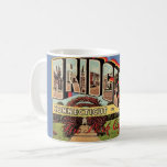 Retro Bridgeport CONN Postcard Mug<br><div class="desc">Retro postcard greeting from Bridgeport,  Connecticut repurposed!</div>