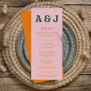 Retro bright and bold Flat Menu