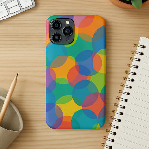 Retro Bright Colours Amorphous Shapes Art Pattern iPhone 16 Pro Max Case