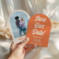 Retro Bright Funky Bold Modern Arched Wedding