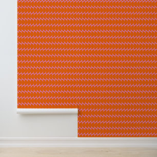 Retro Bright Pink and Orange Geometric Shapes Wallpaper