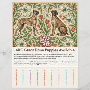Retro Brindle Great Dane Puppy  Flyer