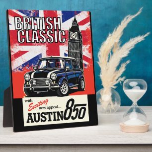 Retro British Classic Car Front Pop Art Plaque