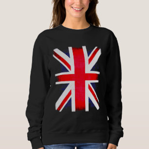 Retro British England Union Jack Uk Flag Patriotic Sweatshirt