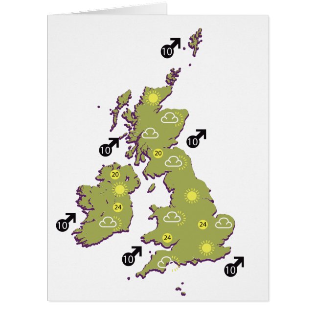Retro British Isles weather map (Front)