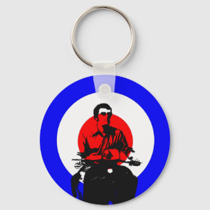 Retro British Mod Scooter Boy Keychain bagchain