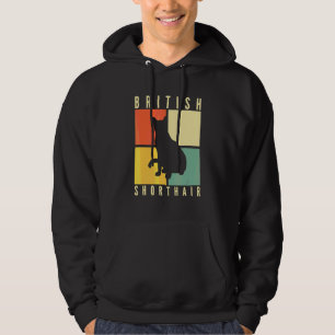Retro British Shorthair Cat  Kitten Cat Hoodie