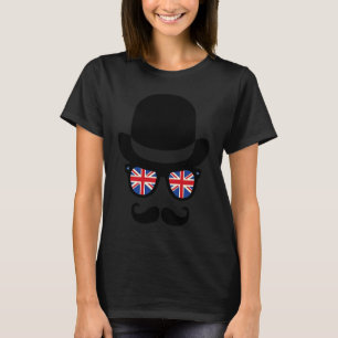 Retro British Union Jack Flag Sunglasses T-Shirt