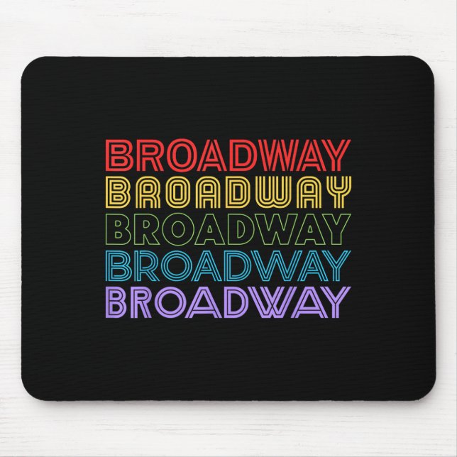 Retro Broadway Music Lover Theatre Musical Theater Mouse Pad (Front)