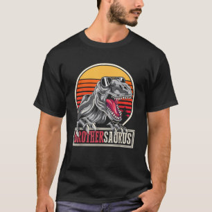 Retro Brother Gift Idea Cool Dinosaur Brothersauru T-Shirt