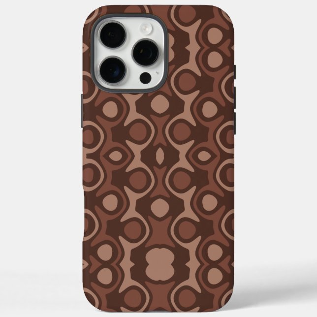 Retro Brown Abstract Design Case-Mate iPhone Case (Back)