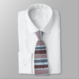retro brown and beige stripes vintage knitted tie