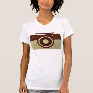 Retro Brown And Gold Antique Radio  T-Shirt