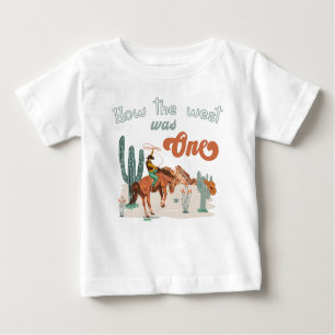 Retro Brown Green How The West Was One Baby T-Shirt