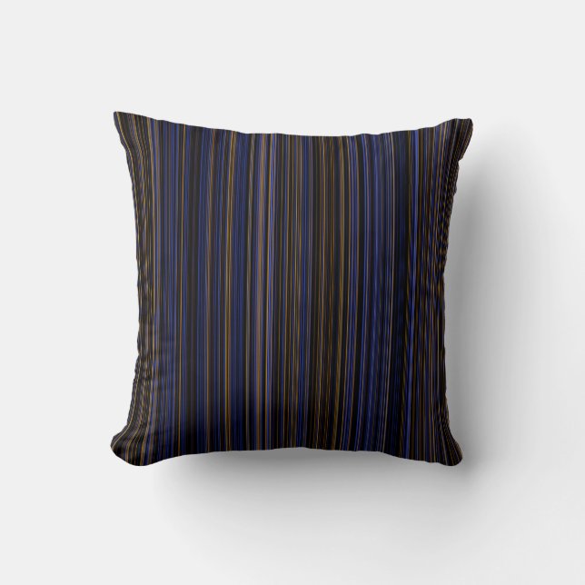 Retro brown purple blue stripe decor pillow (Front)