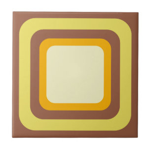 Retro Brown Yellow Orange Beige Ceramic Tile