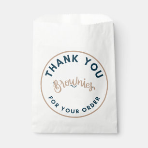 Retro Brownies thank you for your order Favour Bag