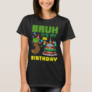 Retro Bruh It's My 3rd Bday Pixel Cake Gamer 3 Yea T-Shirt