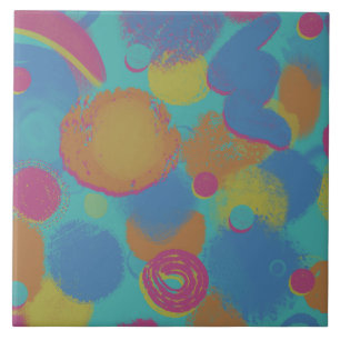 Retro Brush Pattern Ceramic Tile
