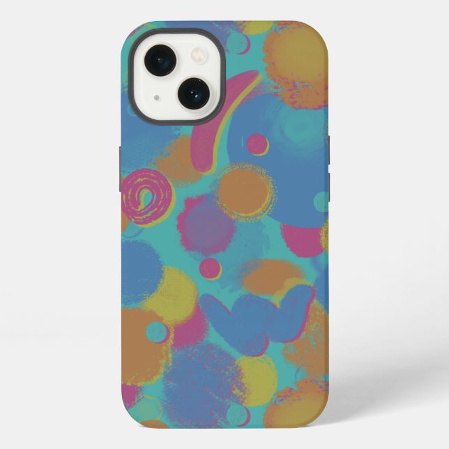 Retro Brush Pattern iPhone Case (Back)