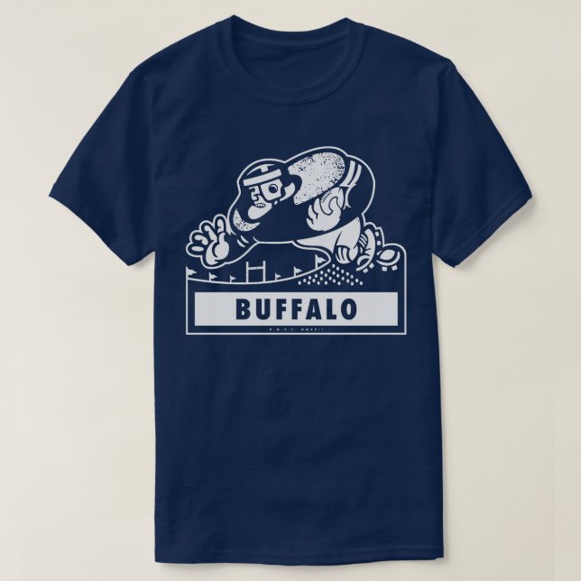 Retro Brute Buffalo White T-Shirt (Design Front)