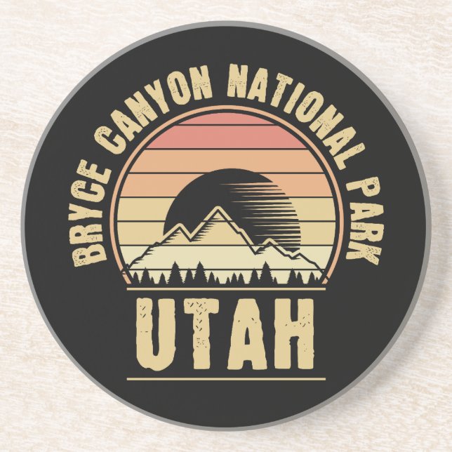 Retro Bryce Canyon National Park Utah Coaster (Front)