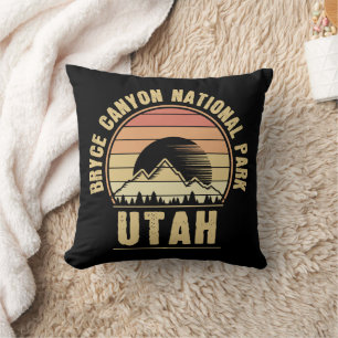 Retro Bryce Canyon National Park Utah Cushion