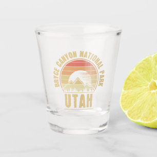 Retro Bryce Canyon National Park Utah Shot Glass