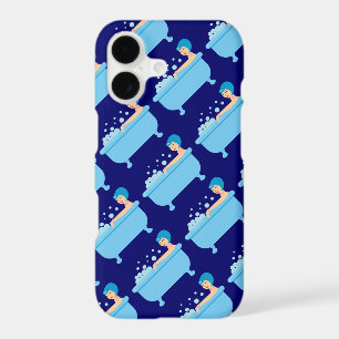 Retro Bubble Bath Girl iPhone Case