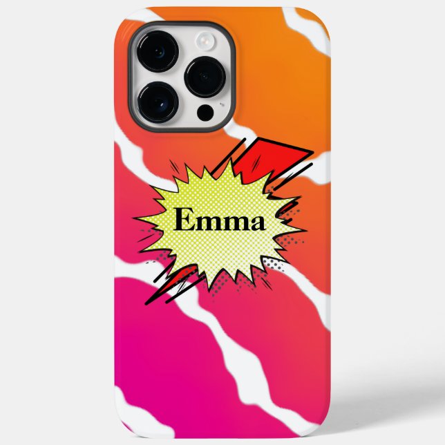 Retro Bubble Comic Pop Colorful Abstract Design Case-Mate iPhone Case (Back)