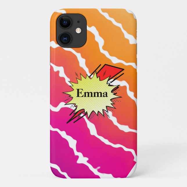 Retro Bubble Comic Pop Colorful Abstract Design Case-Mate iPhone Case (Back)
