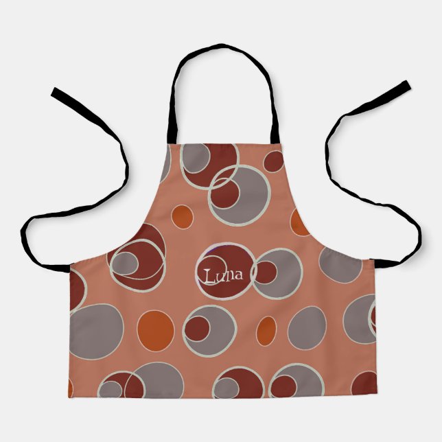 Retro Bubble Pattern Apron (Front)
