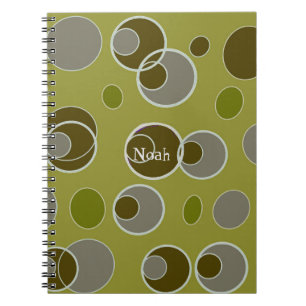 Retro Bubble Pattern Notebook